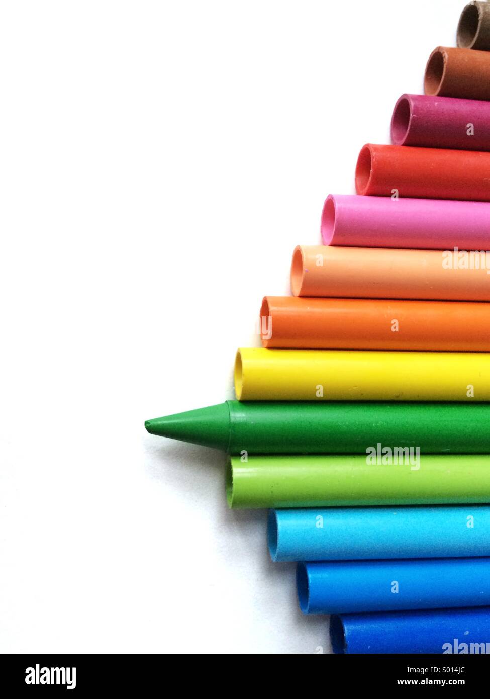 Green Crayons Stock Photo, Picture and Royalty Free Image. Image 18648083.