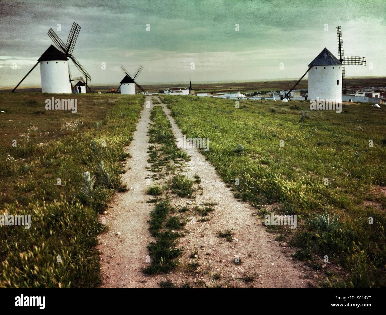 Windmills on La Paz hill. - Smartphone Captured Stock Image