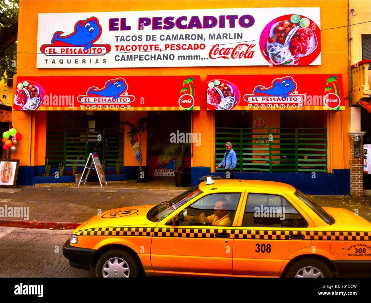 Yellow taco taxi mexican restaurant hi-res stock photography and images -  Alamy