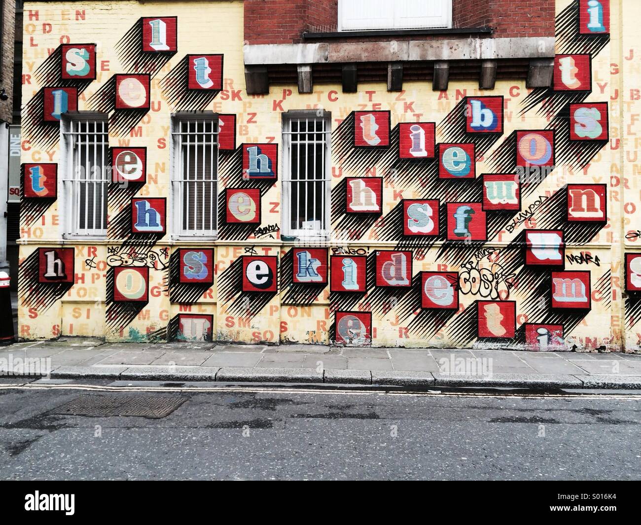 The writing is on the wall - Smartphone Captured Stock Image