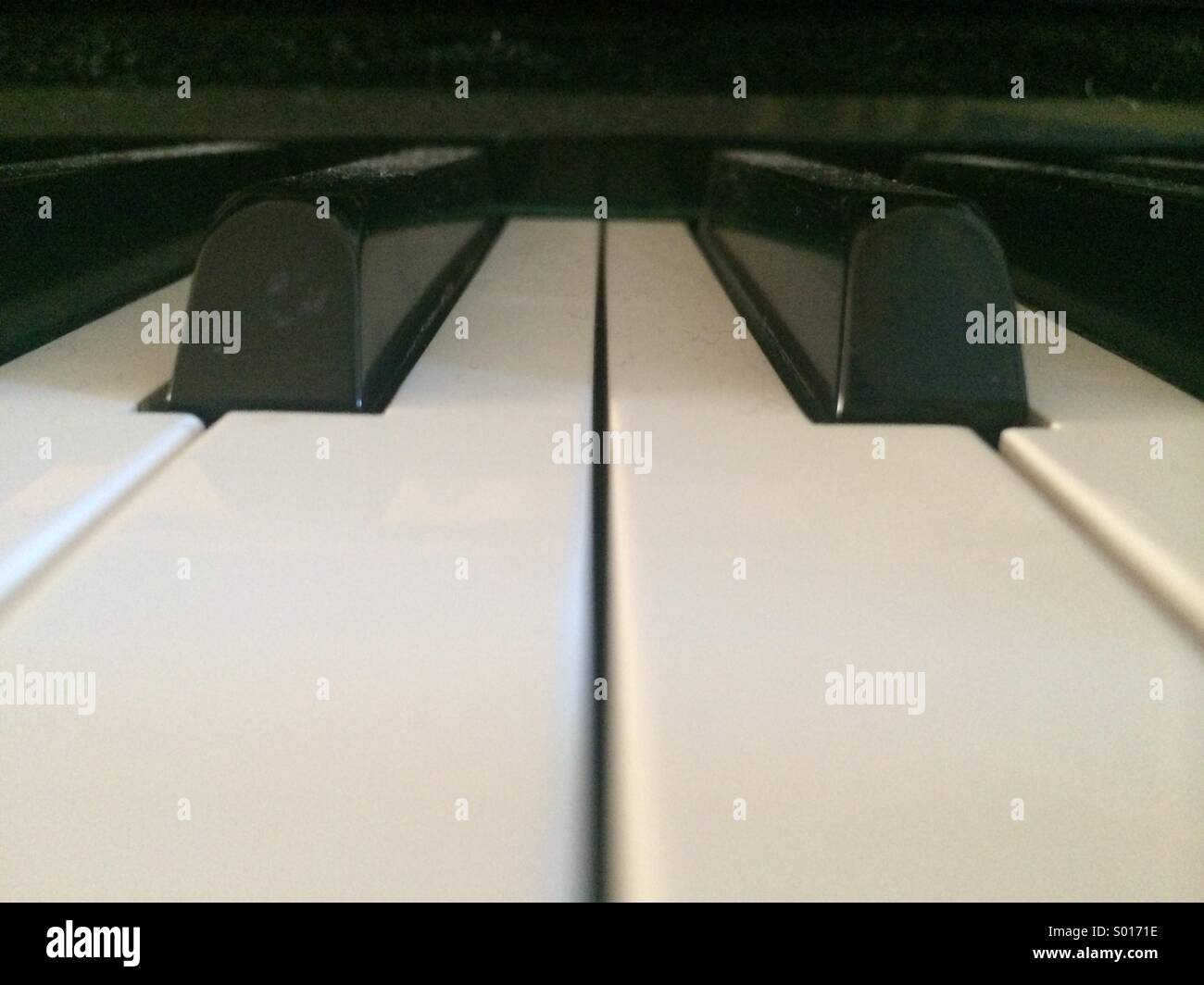 Close-up of Black and White Piano Keys. - Smartphone Captured Stock Image