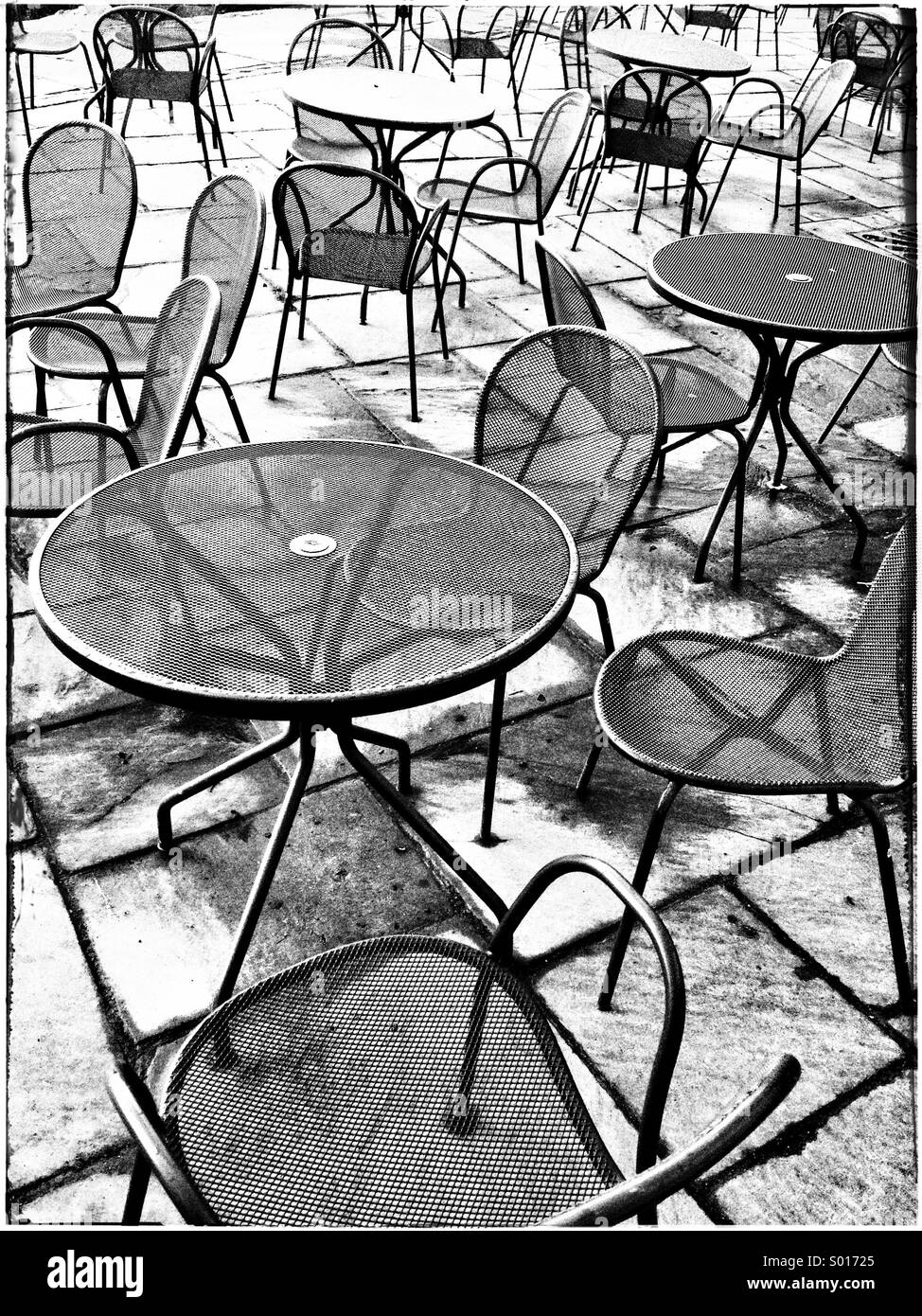 Empty tables - Smartphone Captured Stock Image
