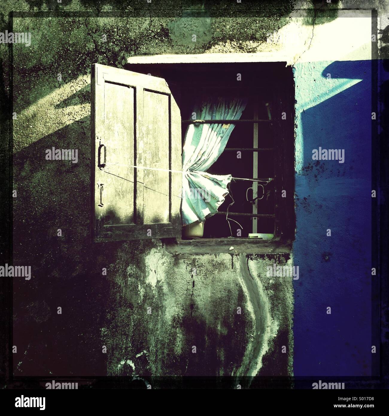 Colorfull house window - Smartphone Captured Stock Image