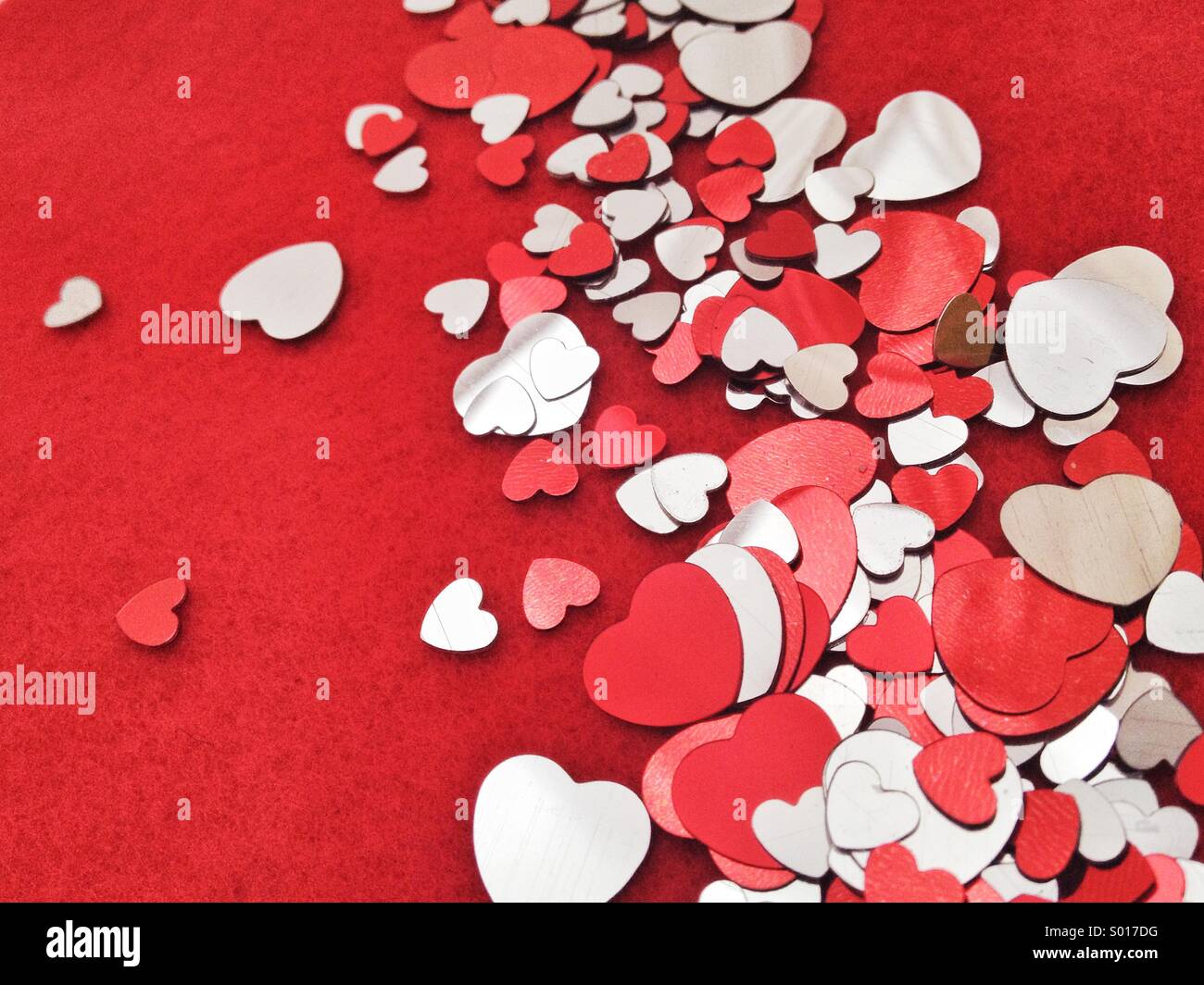 Heart shape confetti Stock Photo