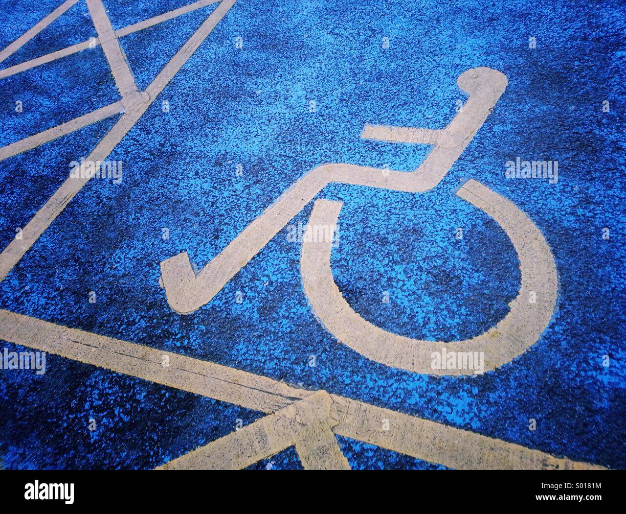 Disabled parking sign - Smartphone Captured Stock Image