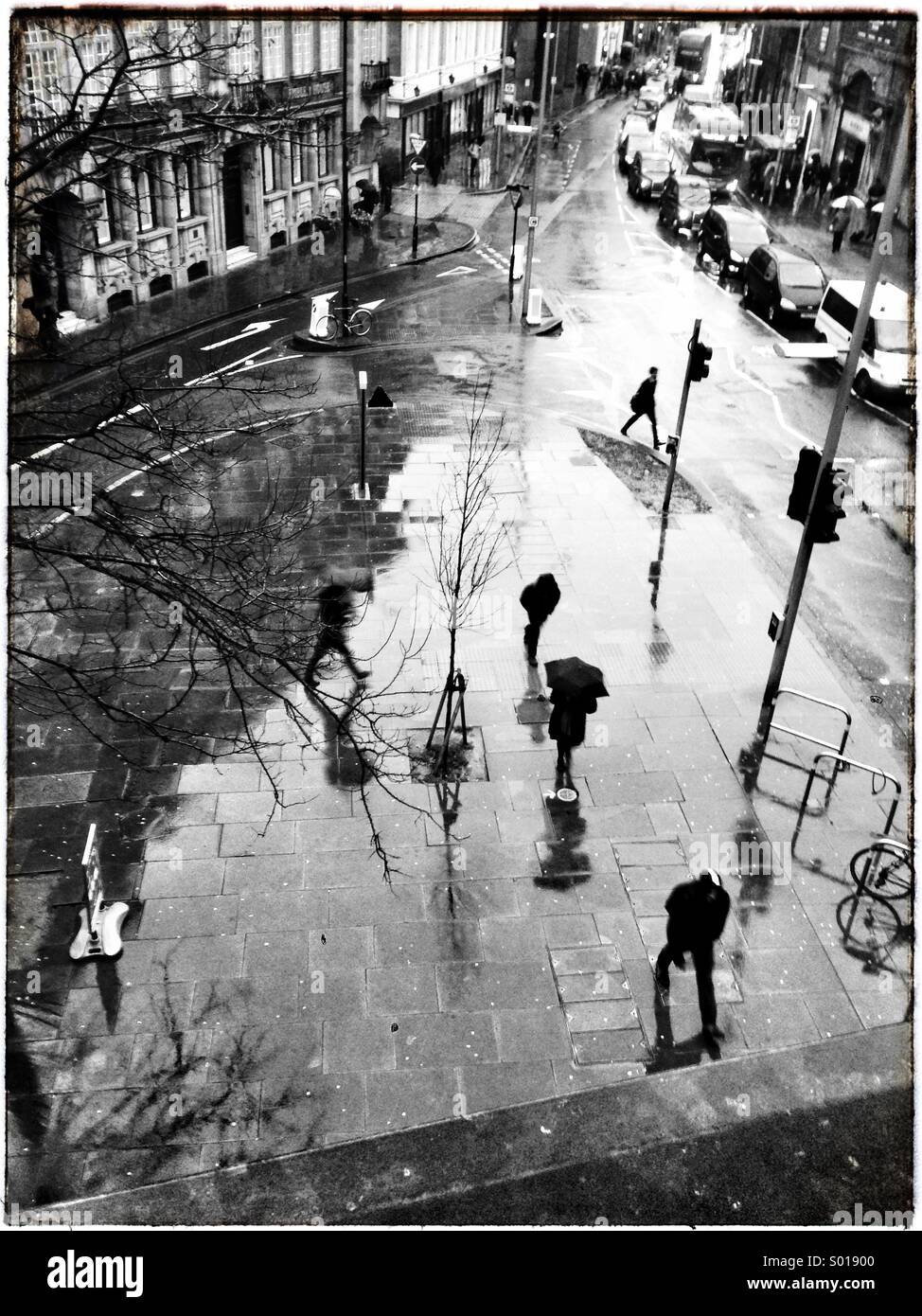 Rainy day in London - Smartphone Captured Stock Image