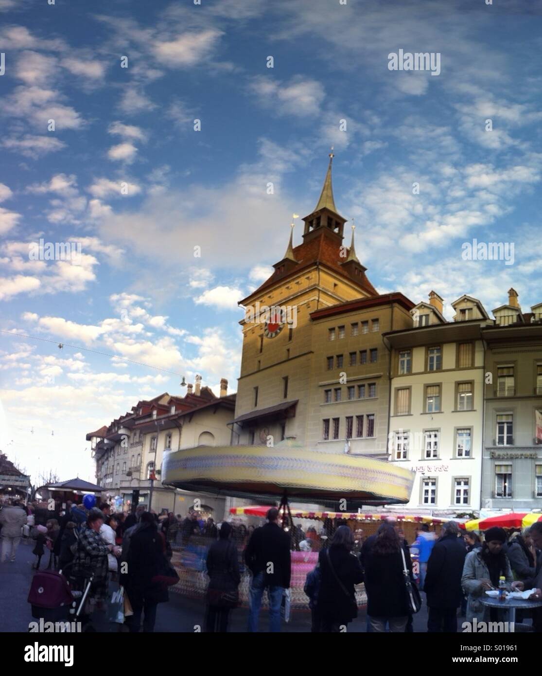 Bärenplatz, Bern with roundabout Stock Photo