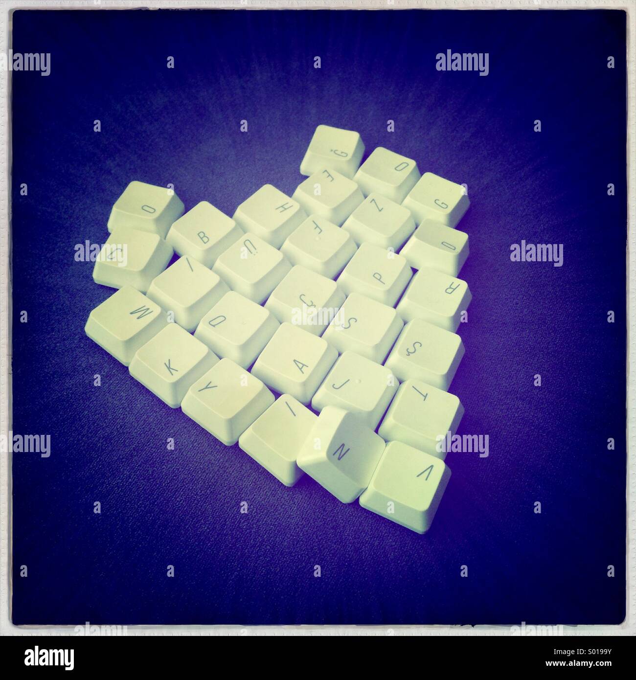 Keyboard keys - Smartphone Captured Stock Image