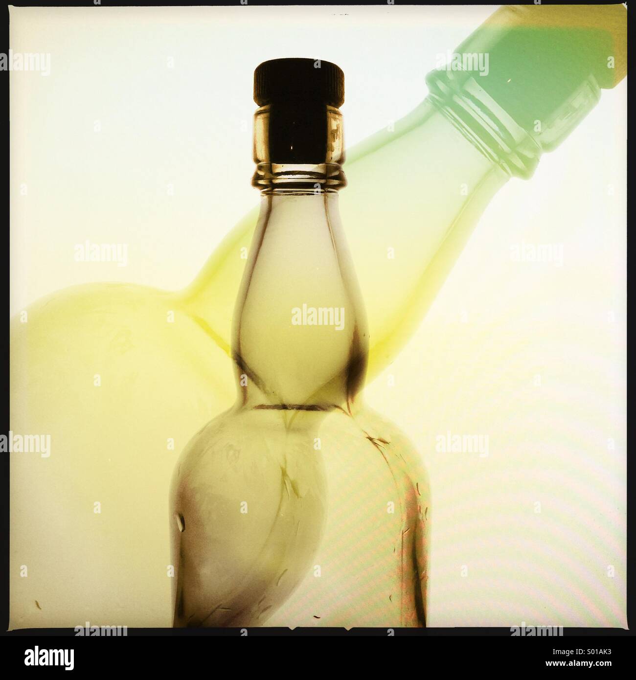 Bottle silhoutte - Smartphone Captured Stock Image