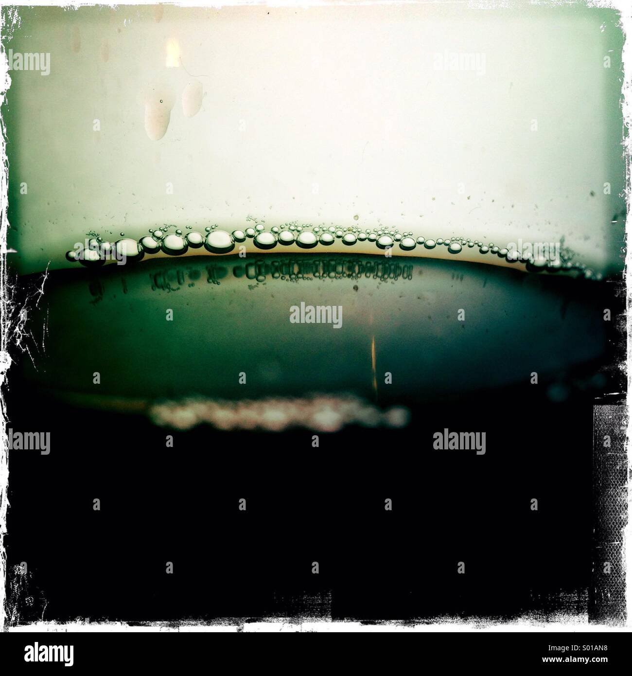 Beverage with bubbles on glass - Smartphone Captured Stock Image Beverage with bubbles on glass - Smartphone Captured Stock Image