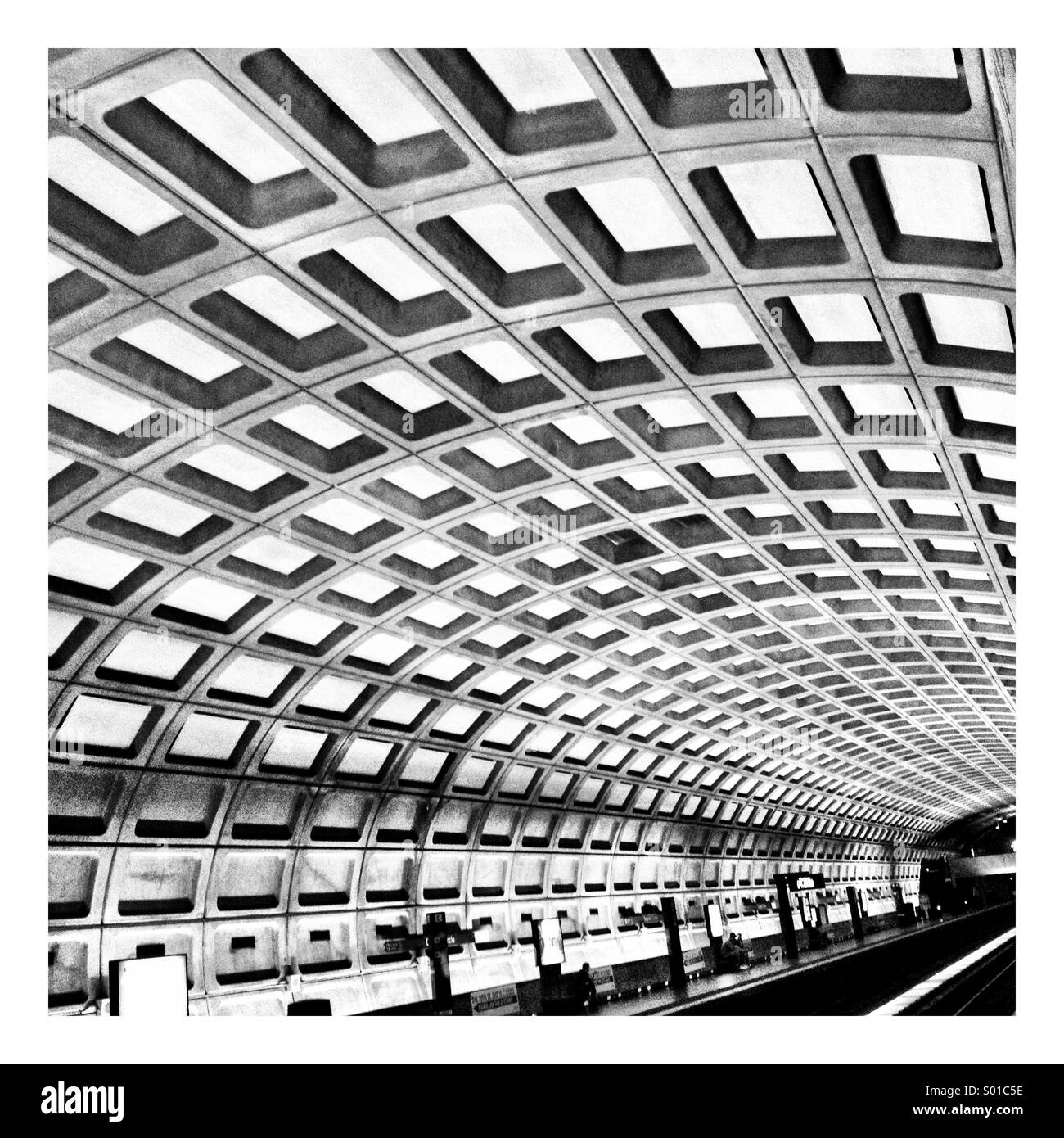 Metrorail Station in Washington DC Stock Photo