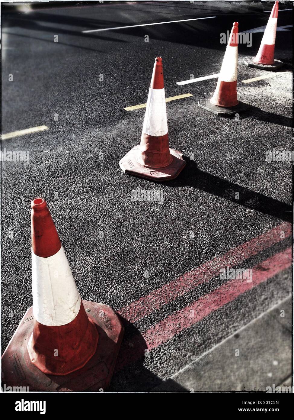 Traffic scones - Smartphone Captured Stock Image