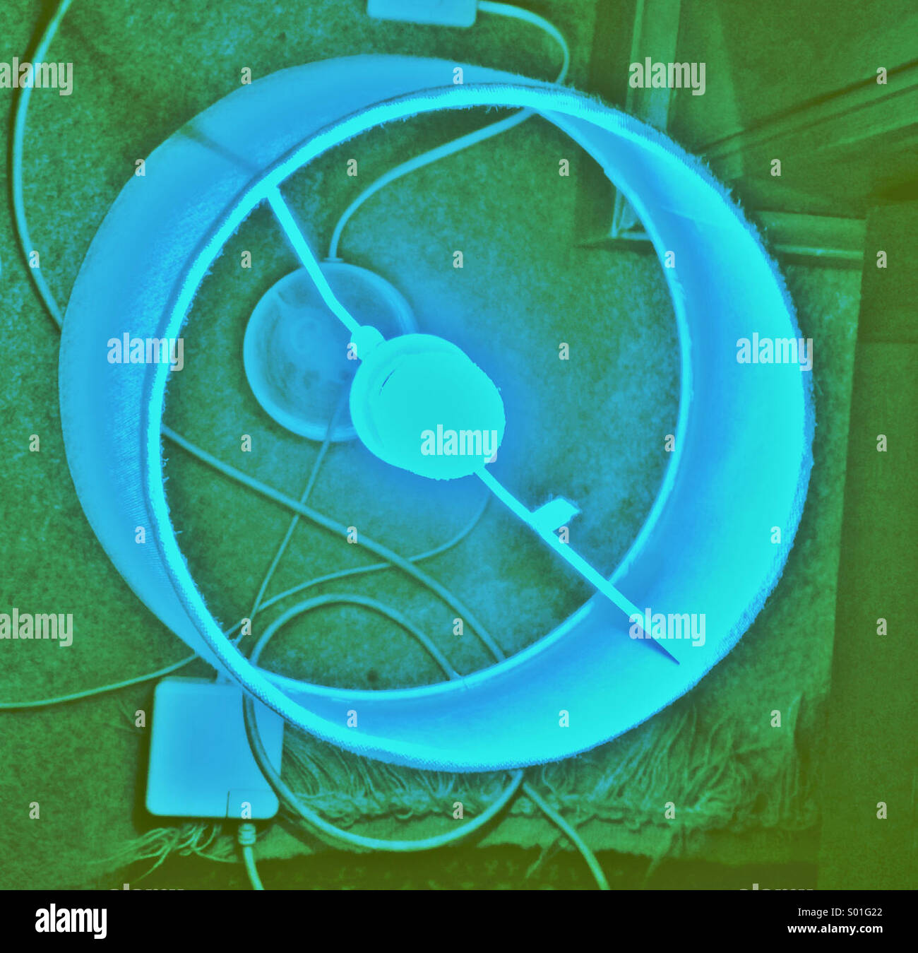 Blue and green lights Stock Photo Alamy