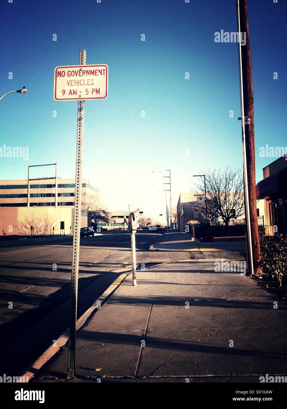 Parking sign Albuquerque Stock Photo Alamy