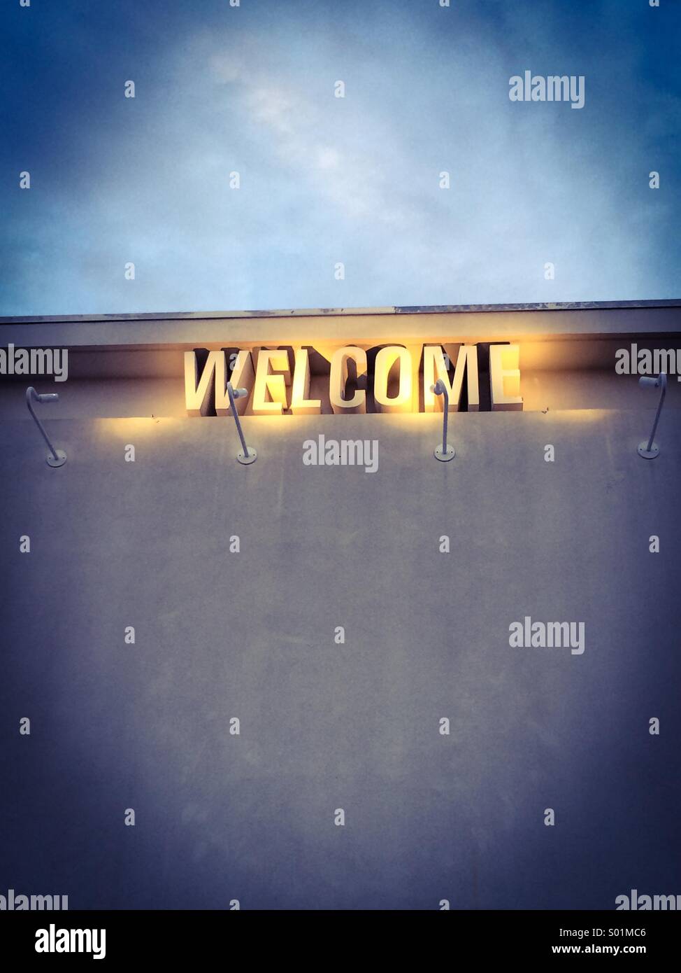 Welcome sign Stock Photo