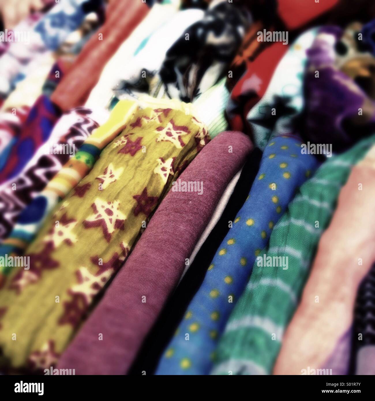 Scarf collection - Smartphone Captured Stock Image