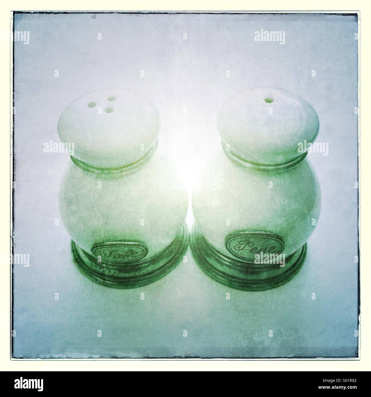 Salt and pepper pots Stock Photo Alamy