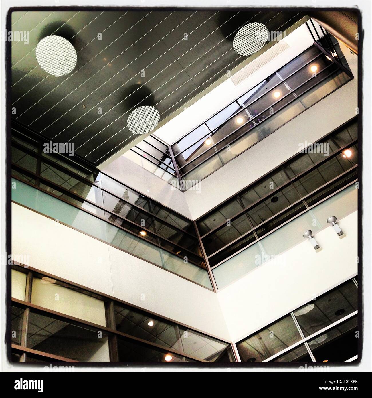 Modern building lobby - Smartphone Captured Stock Image