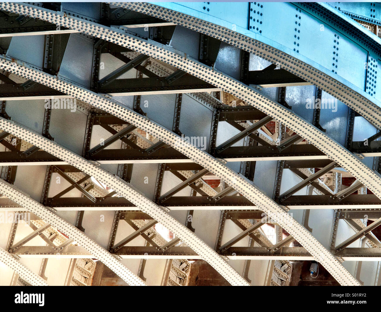 Girders under Blackfriars bridge on London, UK. Stock Photo