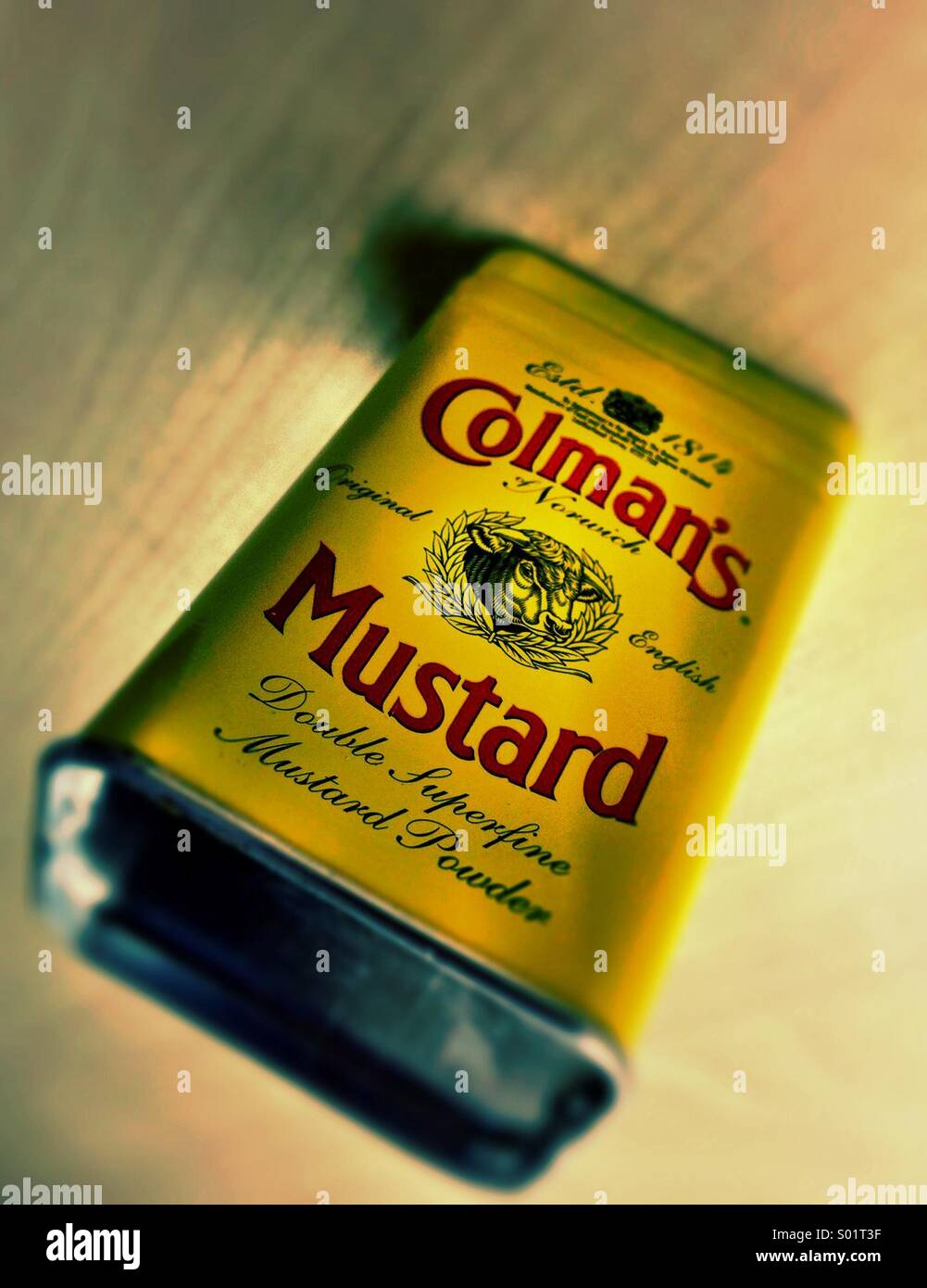 Mustard Tin Stock Photo