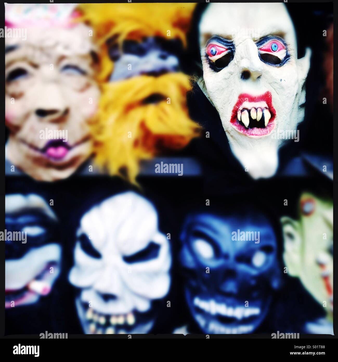 Halloween masks - Smartphone Captured Stock Image