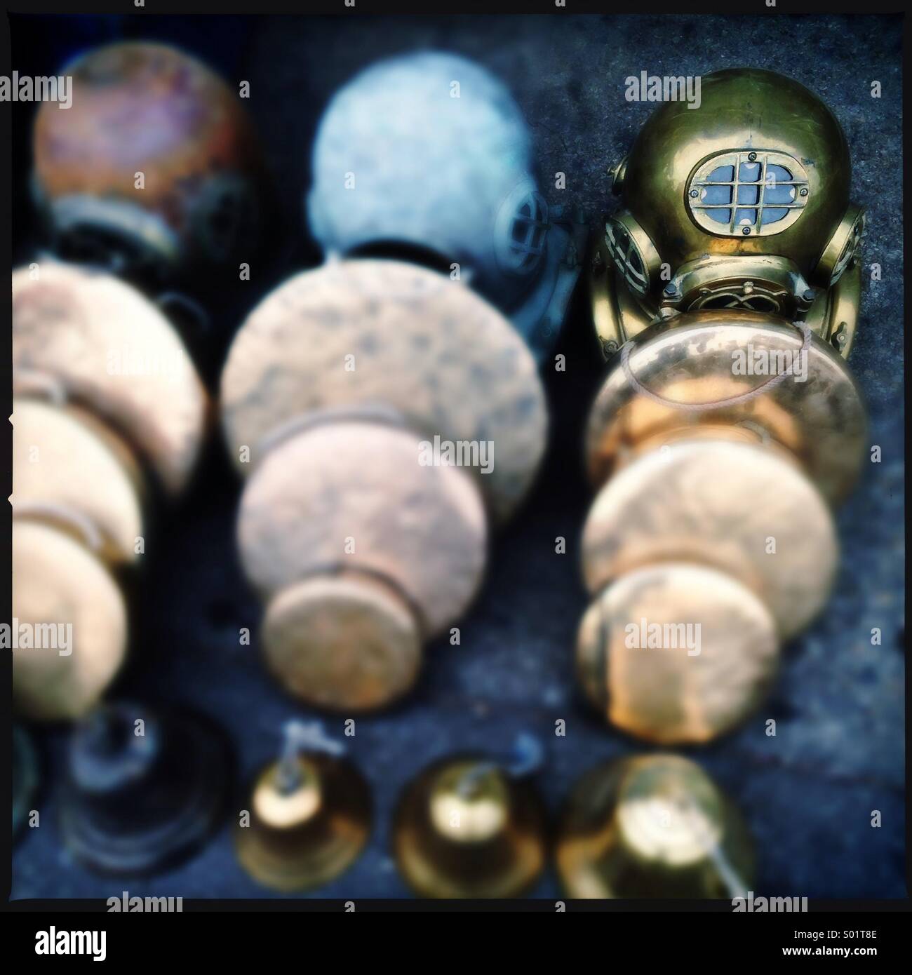 Old diving suite head part - Smartphone Captured Stock Image