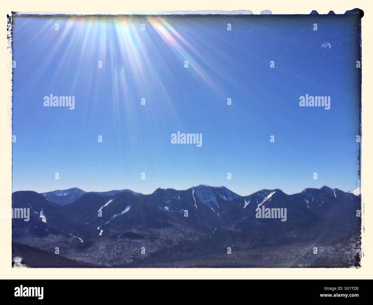 Great Range from the summit of Big Slide Stock Photo