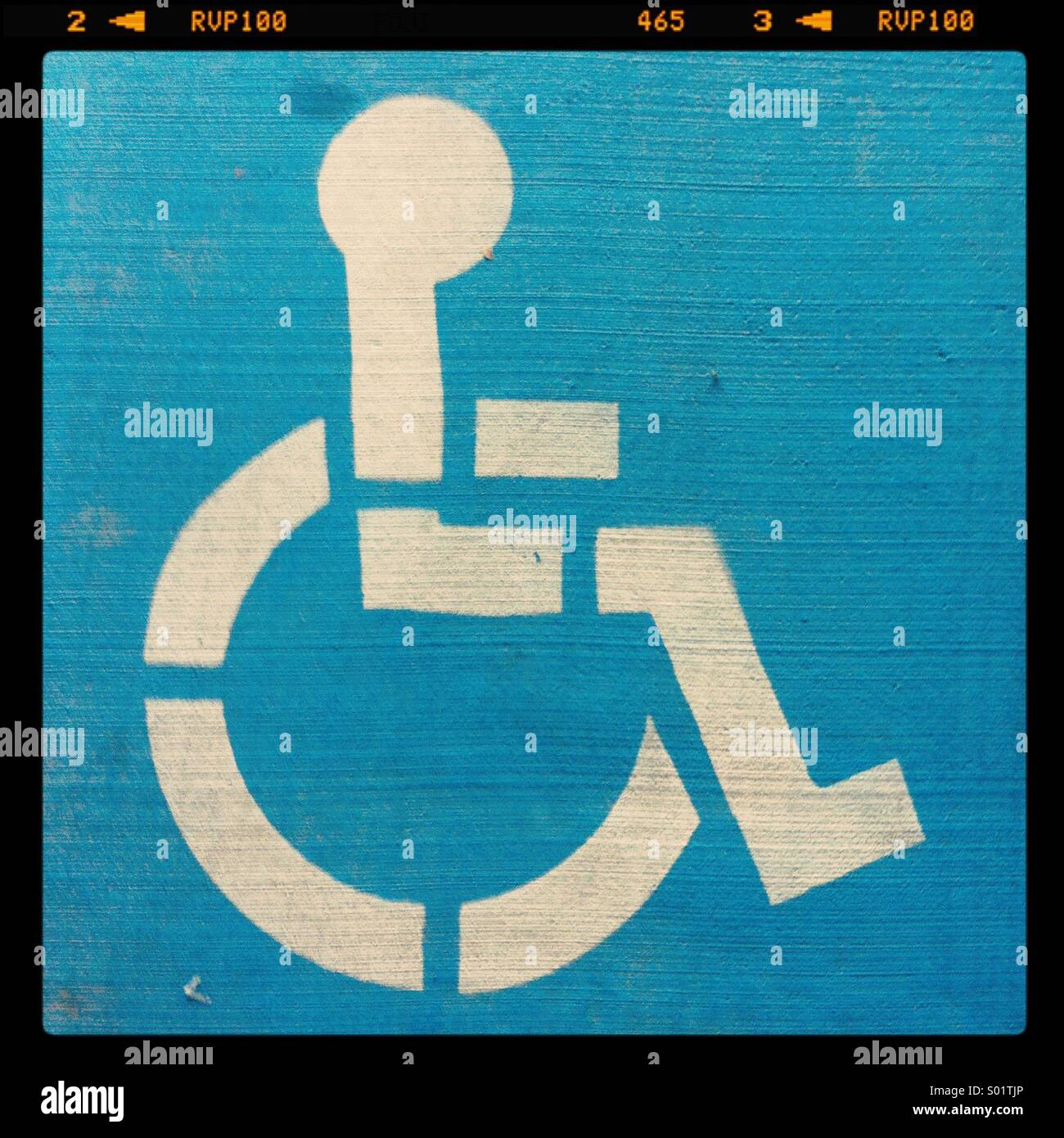 Disabled sign - Smartphone Captured Stock Image