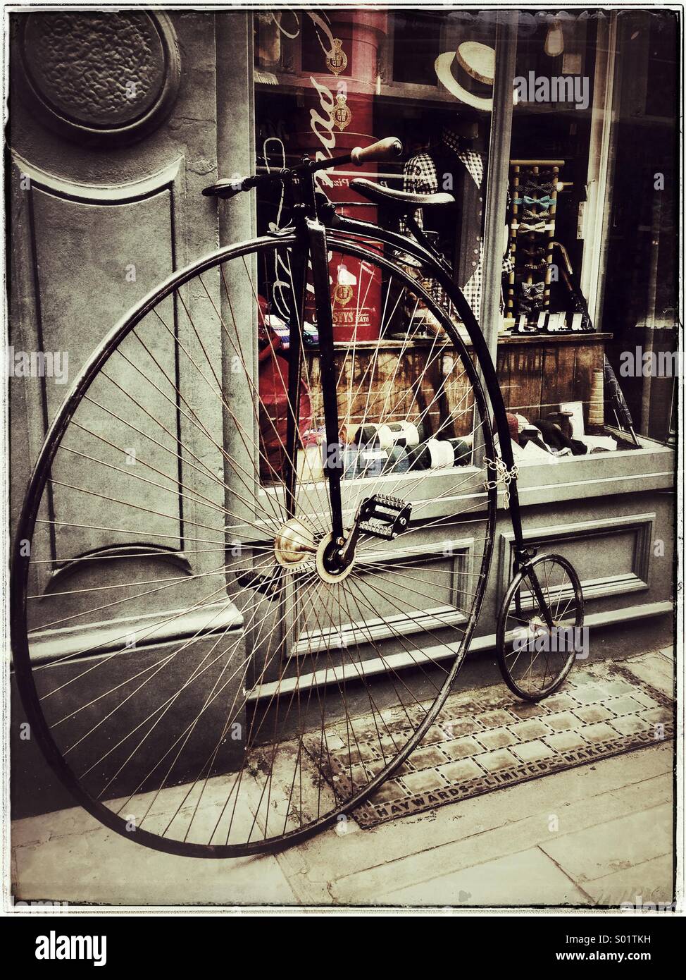 Victorian bicycle , London,England Stock Photo