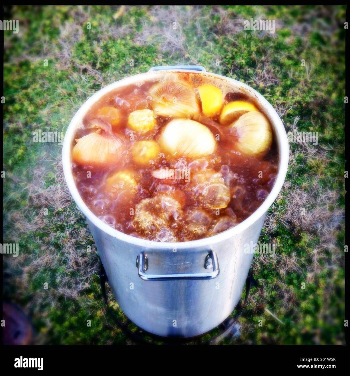 Low country boil Stock Photo