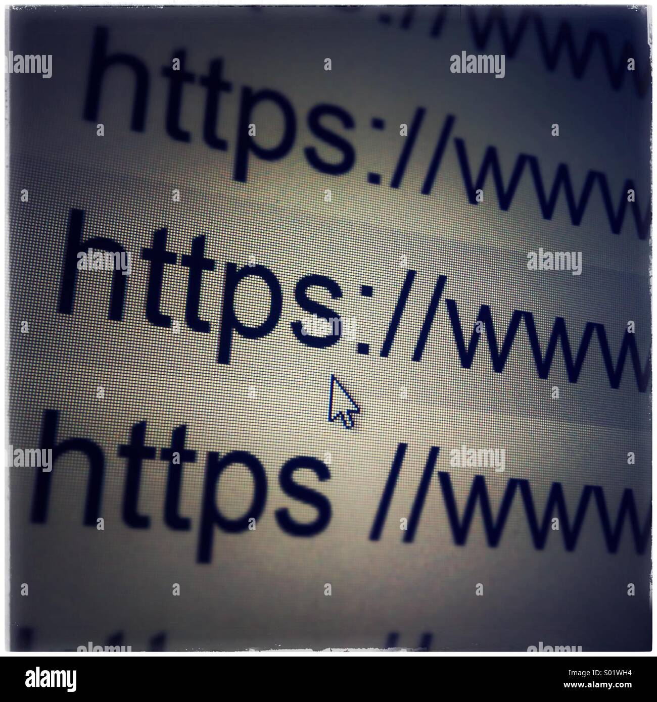 Https address. Secure server online shopping - Smartphone Captured Stock Image