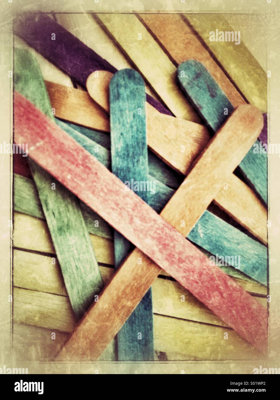 Colorful sticks - Smartphone Captured Stock Image