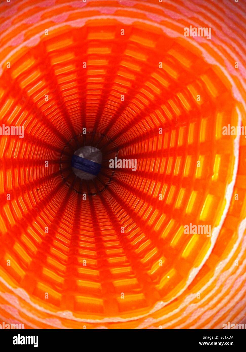 Roll of orange plastic fencing - Smartphone Captured Stock Image