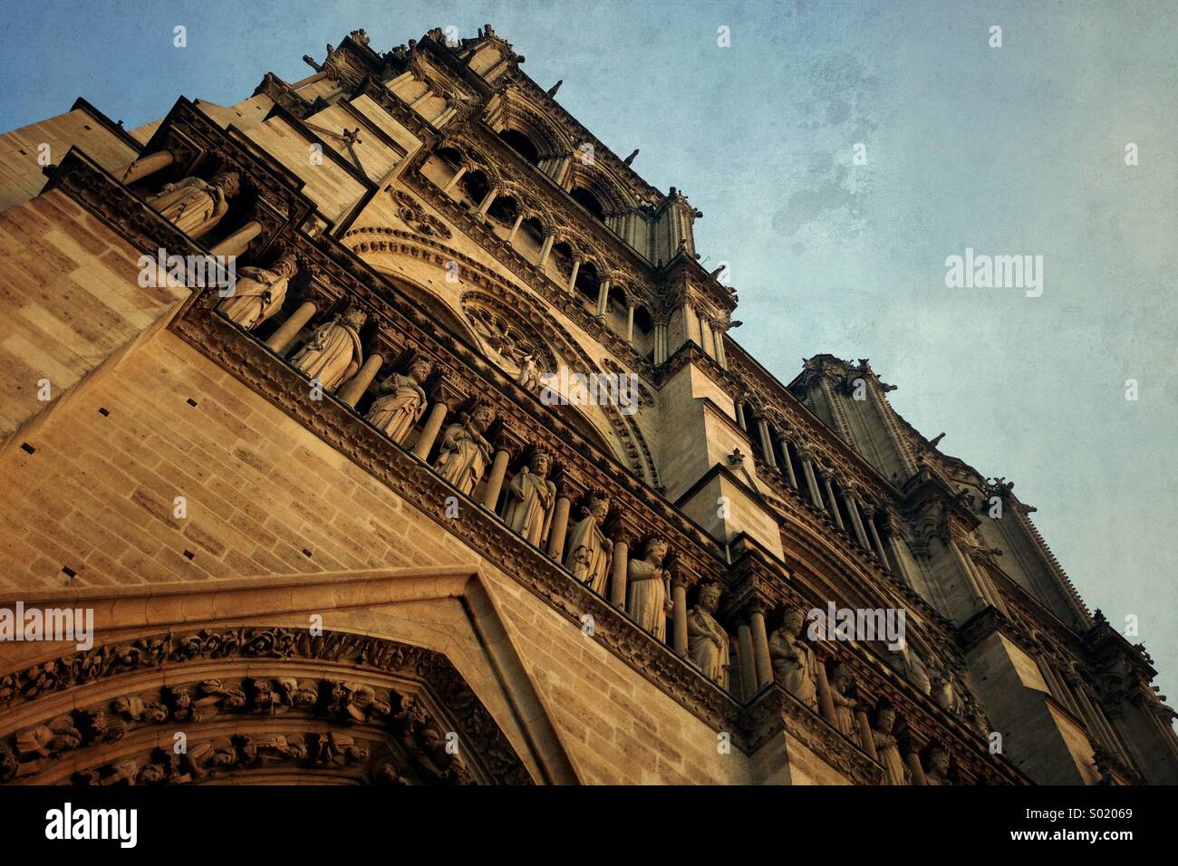 Notre Dame Paris front facade Stock Photo