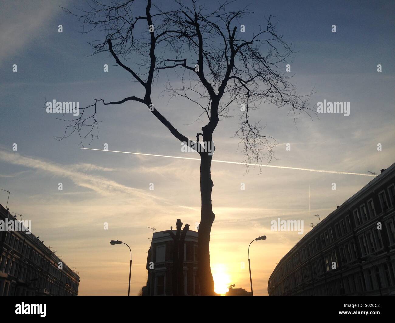 Sunset in London - Smartphone Captured Stock Image