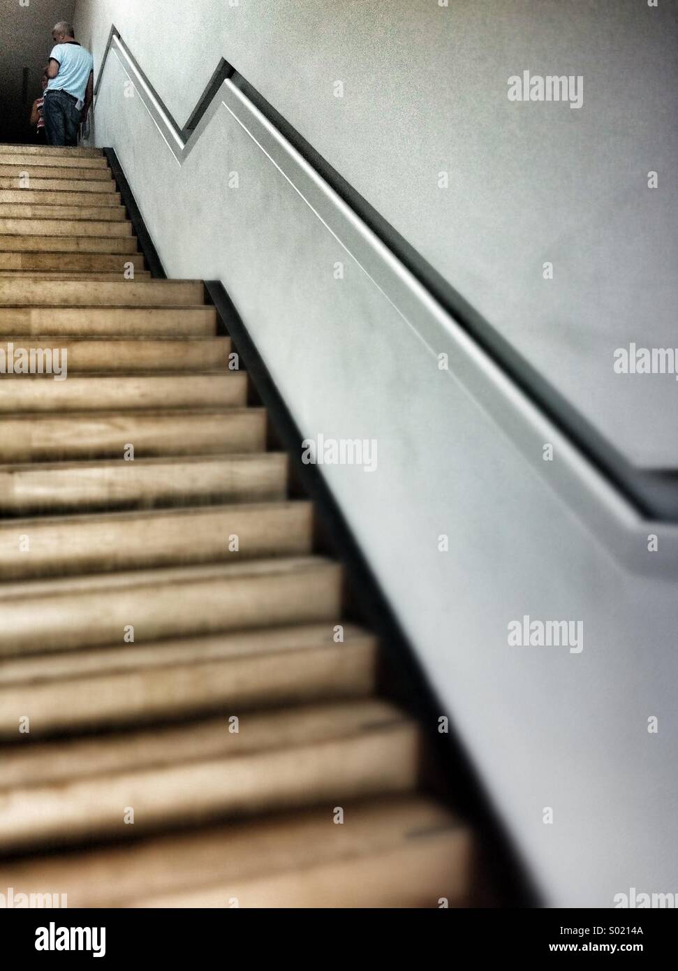 Proa museum staircase in the Caminito district in Buenos Aires - Smartphone Captured Stock Image