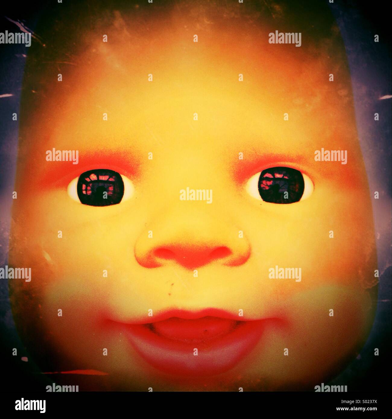 Plastic dolls head Stock Photo Alamy