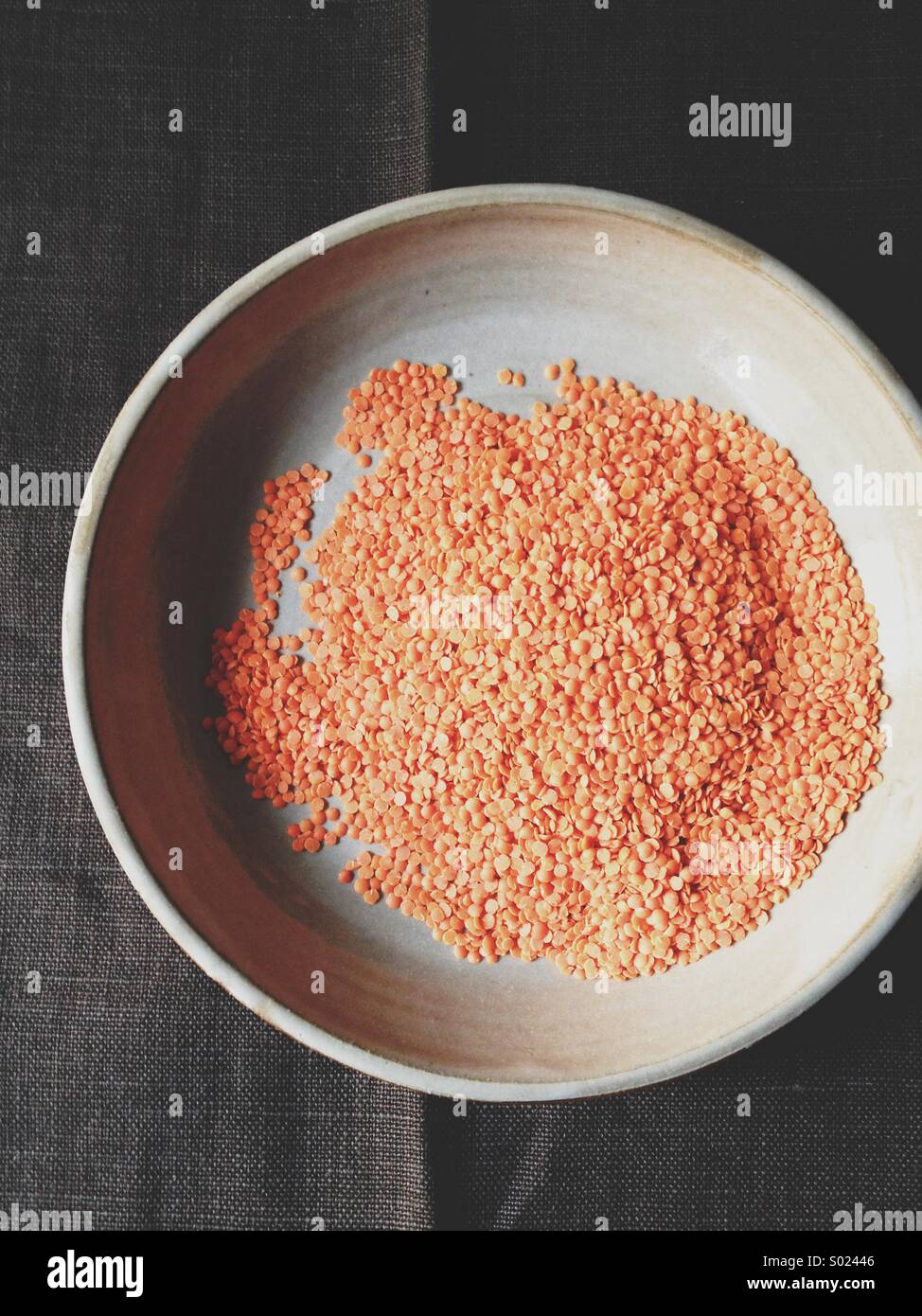 Red Lentils. Stock Photo