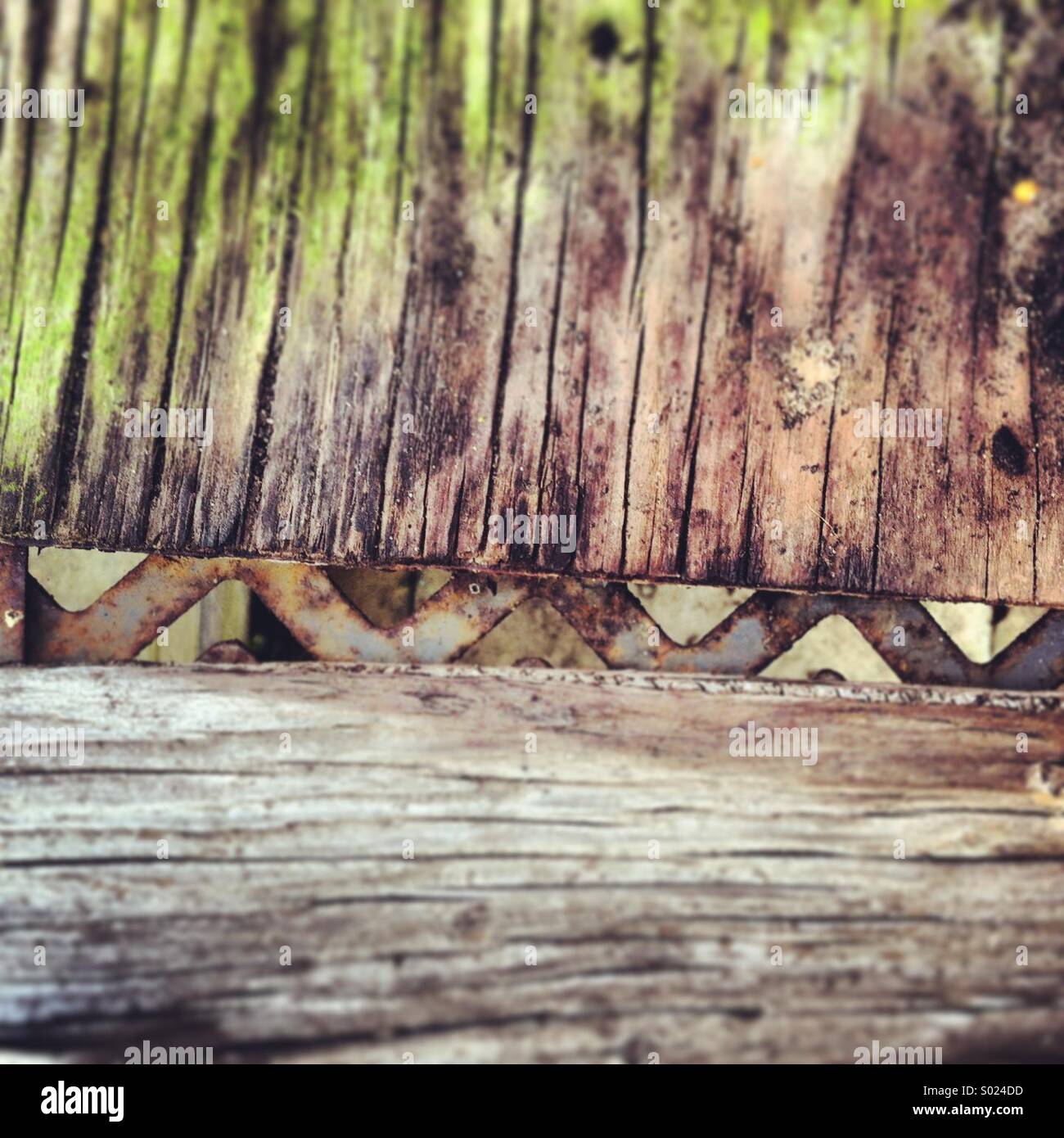 Decaying Wood And Metal Stock Photo Alamy