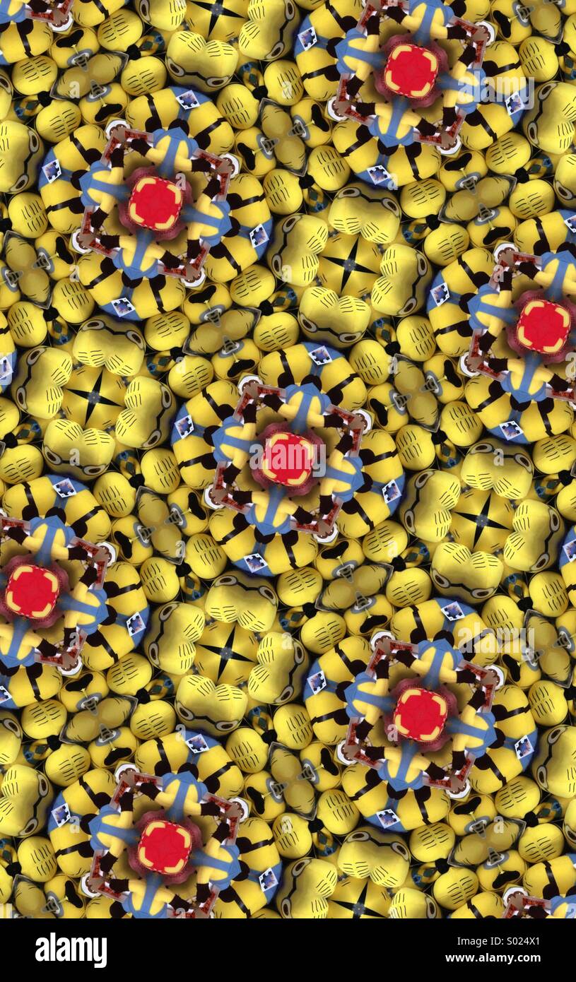 An interesting kaleidoscope pattern in yellow Stock Photo Alamy