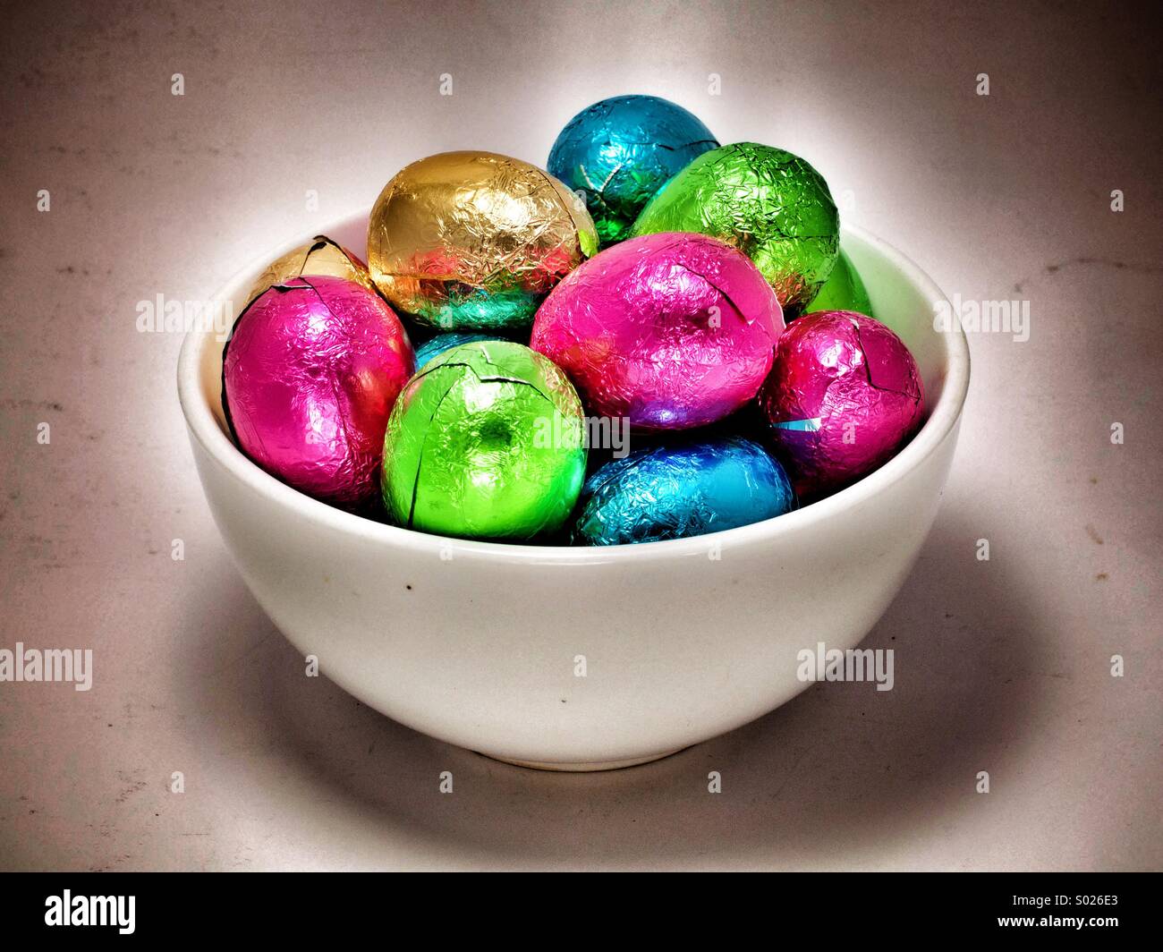 Easter eggs in a bowl - Smartphone Captured Stock Image