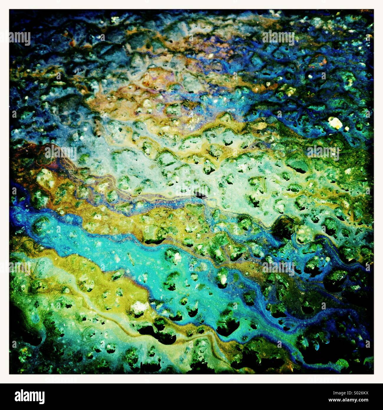 Fuel spillage on road Stock Photo Alamy