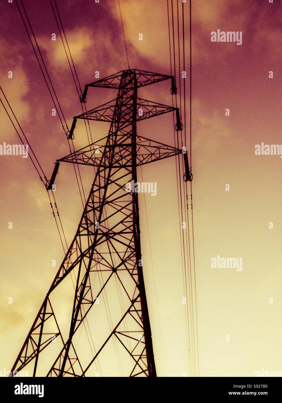 National grid pylon - Smartphone Captured Stock Image