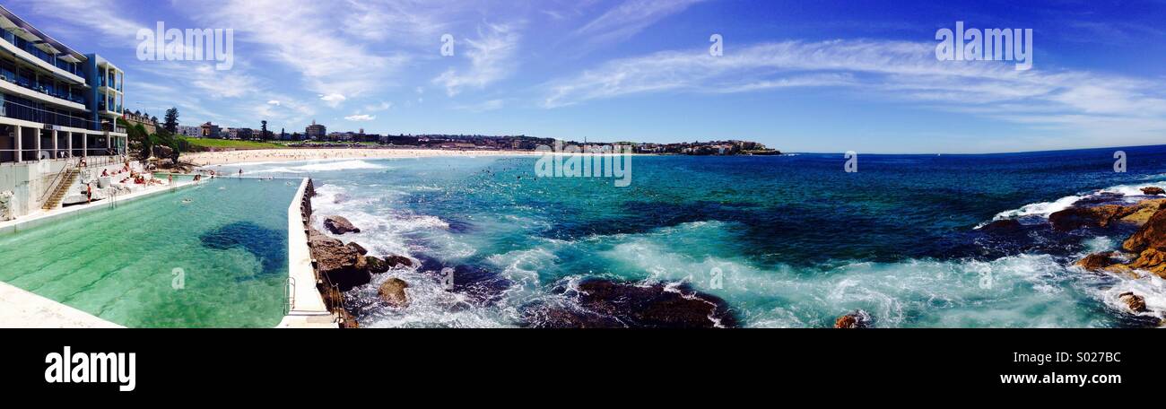 Panorama of BONDI beach - Smartphone Captured Stock Image