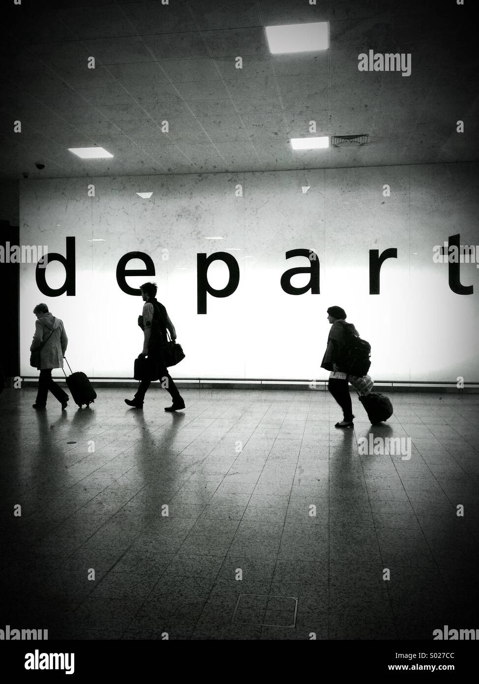 Departures at Glasgow Airport Stock Photo