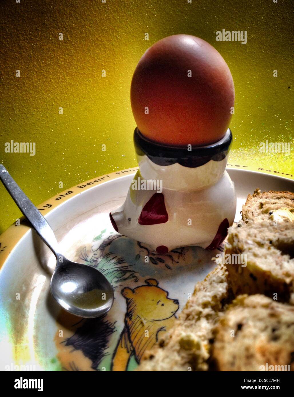 Boiled egg for breakfast Stock Photo - Alamy