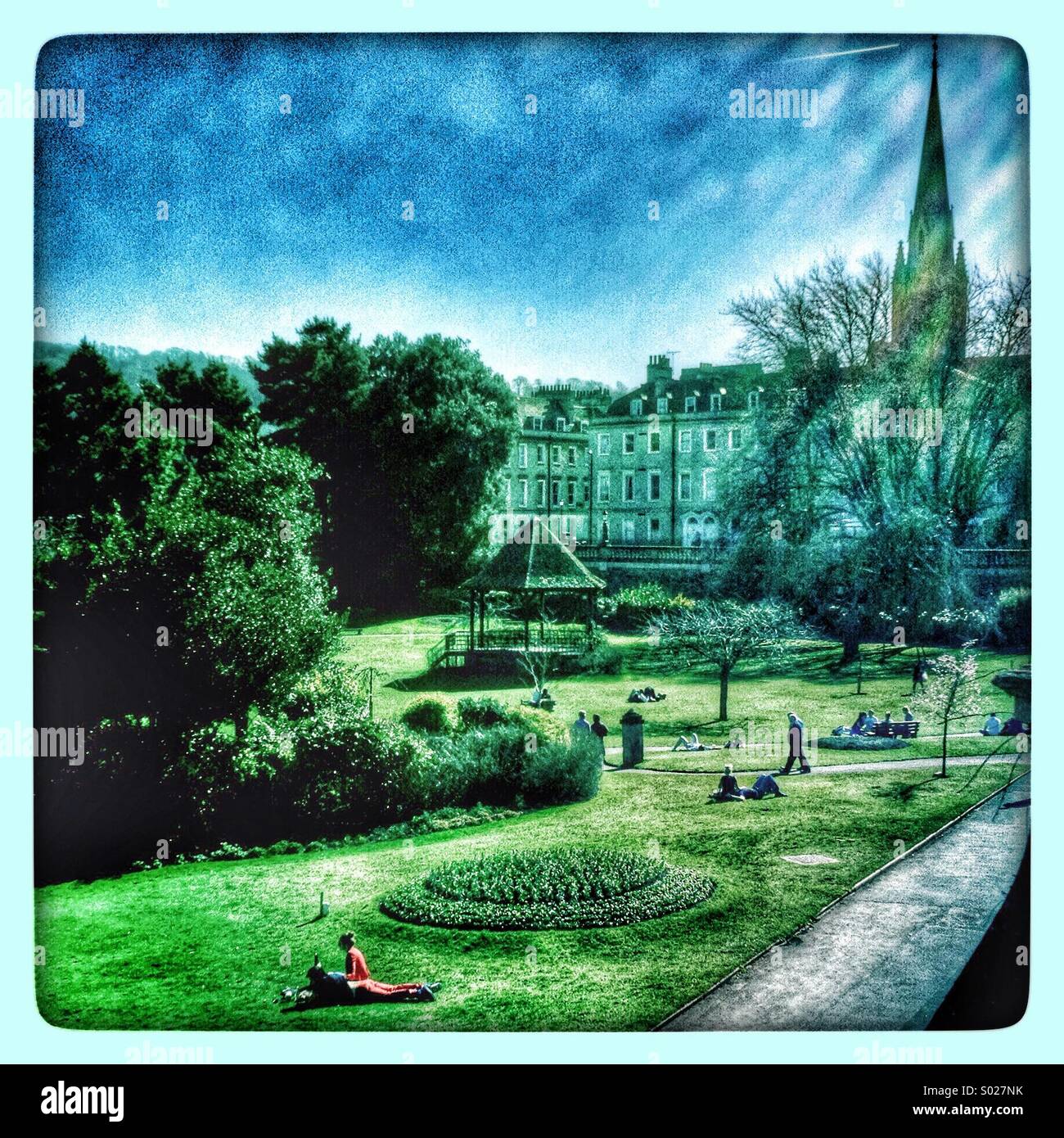 Parade Gardens, Bath, Somerset - Smartphone Captured Stock Image