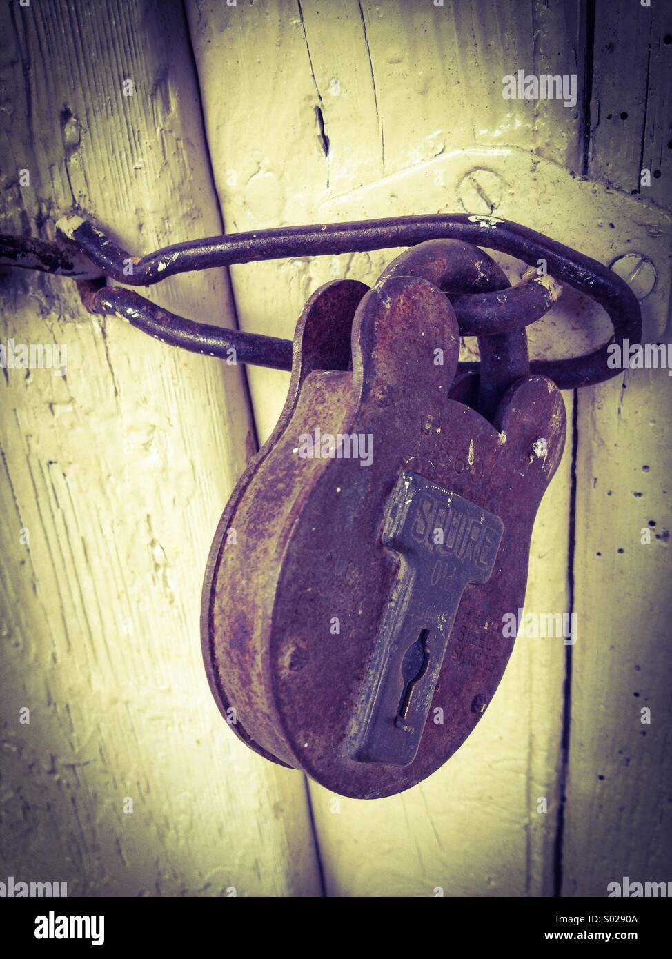Rusty padlock - Smartphone Captured Stock Image