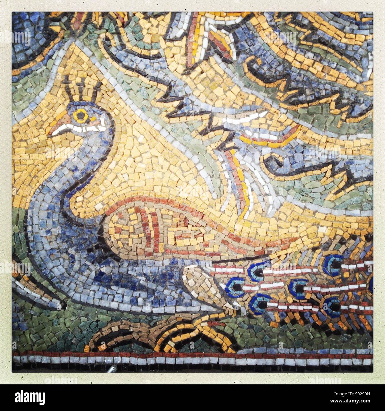 Tiles mosaic phoenix Stock Photo Alamy