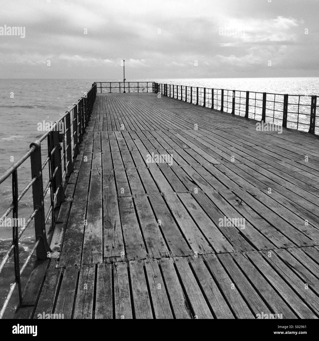 Boardwalk railings Black and White Stock Photos & Images - Alamy